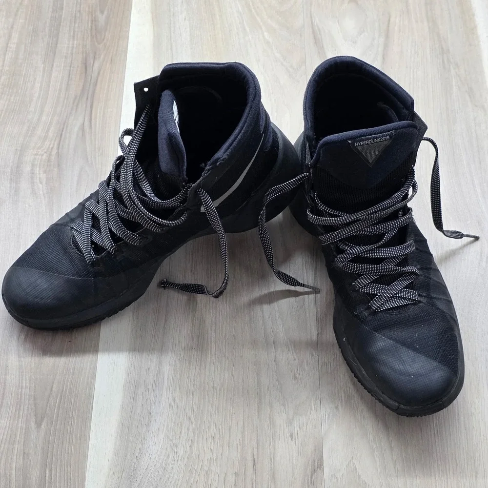 Nike Hyperdunk 2015 Basketball Shoes Sneakers Size 7Y Black Silver‎ Mens